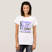 Periwinkle voor Hero 2 Husband esophageale kanker T-shirt (Voorkant volledig)