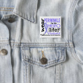 Periwinkle voor Hero 2 Husband esophageale kanker Vierkante Button 5,1 Cm (In situ)