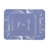 Periwinkle vult sparen de Datum Magnet Magneet (Horizontaal)