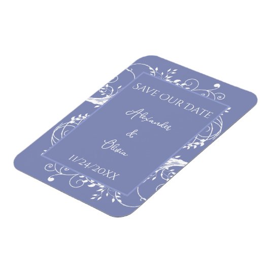 Periwinkle vult sparen de Datum Magnet Magneet (Linkerzijde)