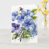 Periwinkle - Watercolor flowers Kaart (Gele Bloem)