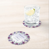 Periwinkle Waterverf bloemenbruiloft Kartonnen Onderzetters (Insitu)