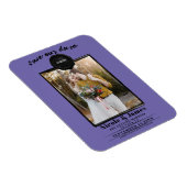 Periwinkle Wax Seal Foto Bruiloft Save the Date Magneet (Rechterzijde)