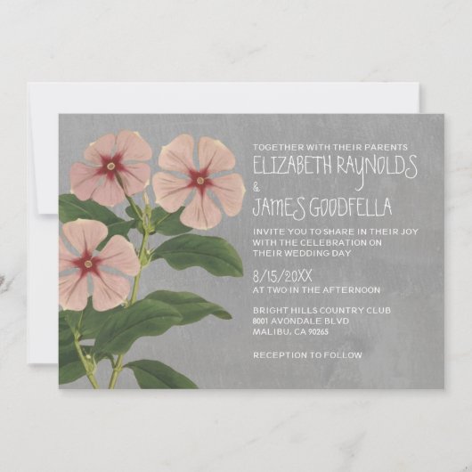 Periwinkle Wedding Invitations Kaart (Voorkant)