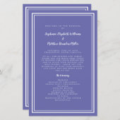 Periwinkle Wedding Script Budget Ceremony Program (Voorkant / Achterkant)