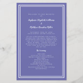Periwinkle Wedding Script Budget Ceremony Program (Voorkant)