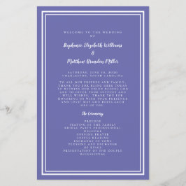 Periwinkle Wedding Script Budget Ceremony Program