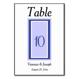 Periwinkle Wedding Table No. Kaart