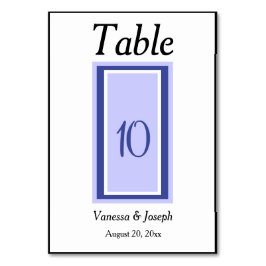 Periwinkle Wedding Table No. Kaart