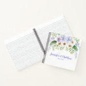 Periwinkle White Lavender Wildbloemen Guestbook Notitieboek (Binnen)