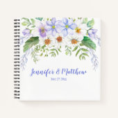 Periwinkle White Lavender Wildbloemen Guestbook Notitieboek (Voorkant)