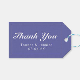 Periwinkle & White Modern minimalist Dank u Cadeaulabel