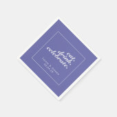 Periwinkle & White Modern minimalist Weddenschap P Servet (Hoek)