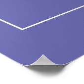 Periwinkle & White Modern Weddenschap Welkom Poster (Hoek)