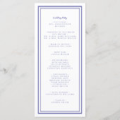 Periwinkle White Wedding Service Ceremony Modern Programmakaart (Achterkant)