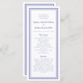 Periwinkle White Wedding Service Ceremony Modern Programmakaart (Voorkant / Achterkant)
