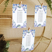 Periwinkle Wildflower Bloemen Bruiloft Zitplaatsen Kaart