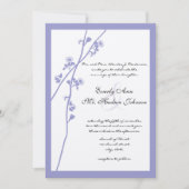 Periwinkle Wildflower Blooming Branch Wedding Kaart (Voorkant)