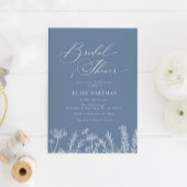 Periwinkle Wildflower Bridal Shower Kaart