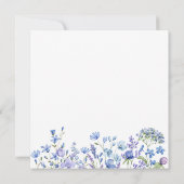 Periwinkle Wildflower Bruidsmeisjes Luncheon Kaart (Achterkant)