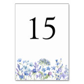 Periwinkle Wildflower Bruiloft Bloemen Kaart (Achterkant)