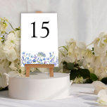 Periwinkle Wildflower Bruiloft Bloemen Kaart<br><div class="desc">Wildflower trouwtafel nummerkaart met vet nummer en waterverf wilde bloemen. Dit zoete bloemontwerp heeft delicate en vrouwelijke wilde bloemen in een romantisch zacht palet van lila, maagdenpalet, bleek paars, lavendel en blauw. Perfect voor lente en zomer bruiloft. Voor het coördineren van uitnodigingen, briefpapier, borden en dag-van-evenement decor, bladert u door...</div>