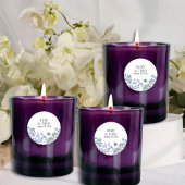 Periwinkle Wildflower Bruiloft Bruid en bruidegom  Ronde Sticker