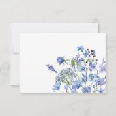 Periwinkle Wildflower Bruiloft Delicate Bloemen RSVP Kaartje (Achterkant)