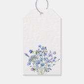 Periwinkle Wildflower Elegante Bloemen Bruiloft Fa Cadeaulabel (Achterkant)