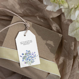 Periwinkle Wildflower Elegante Bloemen Bruiloft Fa Cadeaulabel