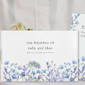 Periwinkle Wildflower Elegante bloemenbruiloft Gastenboek