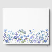 Periwinkle Wildflower Elegante bloemenbruiloft Gastenboek (Achterkant)