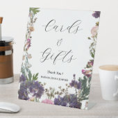 Periwinkle Wildflower Kaarten en geschenken Reclamebord Met Voetstuk (Insitu)
