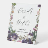 Periwinkle Wildflower Kaarten en geschenken Reclamebord Met Voetstuk (Voorkant)