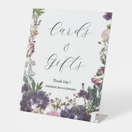 Periwinkle Wildflower Kaarten en geschenken Reclamebord Met Voetstuk