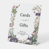 Periwinkle Wildflower Kaarten en geschenken Reclamebord Met Voetstuk (Voorkant)
