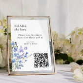 Periwinkle Wildflower QR Code Foto delen Kaart