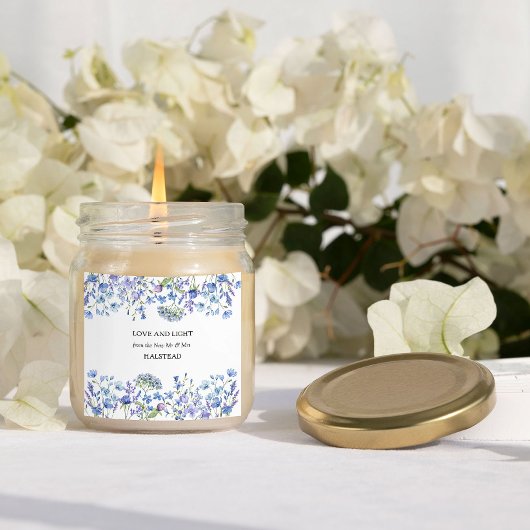 Periwinkle Wildflower Tafel Toast Sparkling Wijnetiket