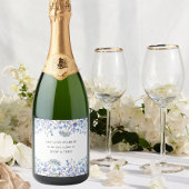 Periwinkle Wildflower Tafel Toast Sparkling Wijnetiket