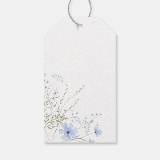 Periwinkle Wildflower Vrijgezellenfeest Favor Cade Cadeaulabel (Achterkant)