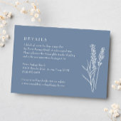 Periwinkle Wildflower Wedding Details Enclosure RSVP Kaartje