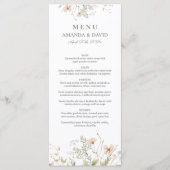 Periwinkle Wildflower Wedding Flat Menu (Voorkant)