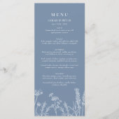Periwinkle Wildflower Wedding Flat Menu (Voorkant)