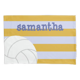 Periwinkle & Yellow Giant Volleyball Striped Kussensloop