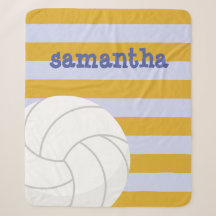 Periwinkle & Yellow Giant Volleyball Striped