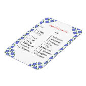 Periwinkles bakken conversie grafiek foto magneet (Linkerzijde)