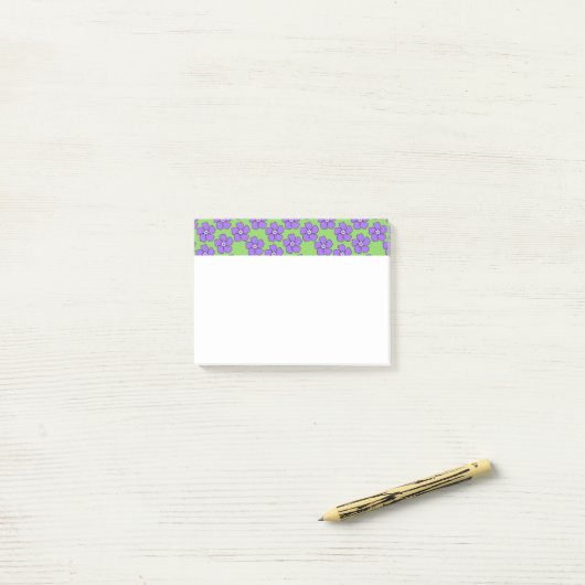 Periwinkles Post-it® Notes (Op bureau)