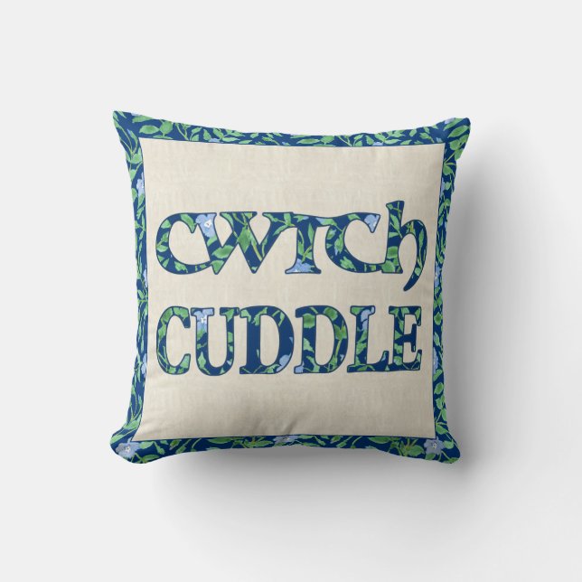 Periwinkles Welsh Cwtch Sierkussen of Cushion (Voorkant)