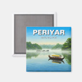 Periyar Nationaal Park India Reizen Magneet (Voorkant / Achterkant)