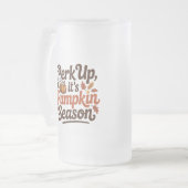 Perk up pumpkin coffee quote seasonal cozy matglas bierpul (Voorkant links)